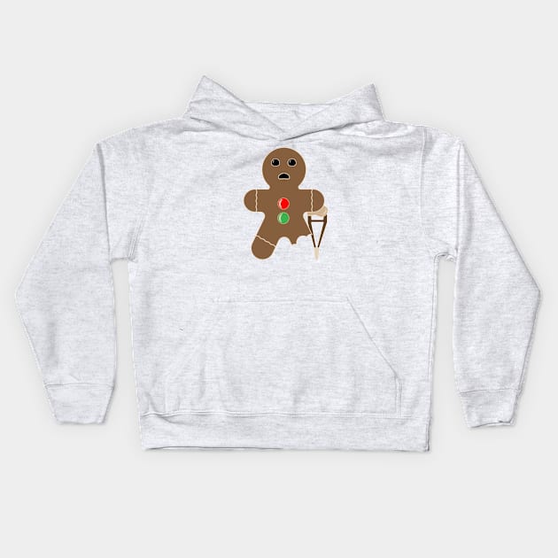 Gingerbread man Kids Hoodie by TeawithAlice